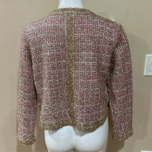 Zara CHECK KNITLurix CARDIGAN w - Picture 8 of 15